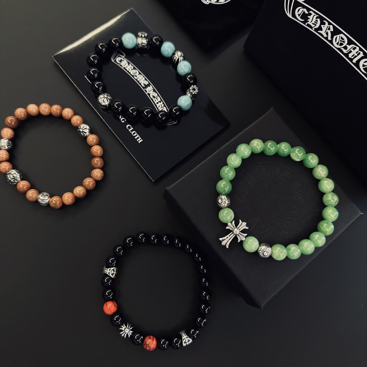 Chrome Hearts Beaded Bracelet Set